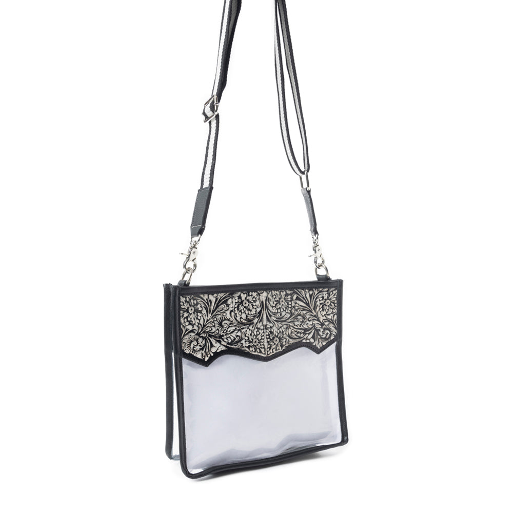 Pearlton Prairie Clear Bag In Black and White