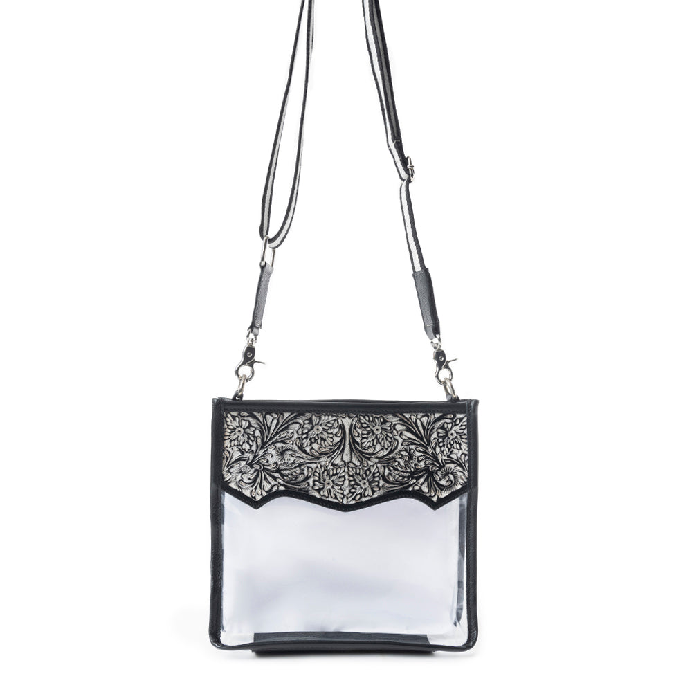 Pearlton Prairie Clear Bag In Black and White