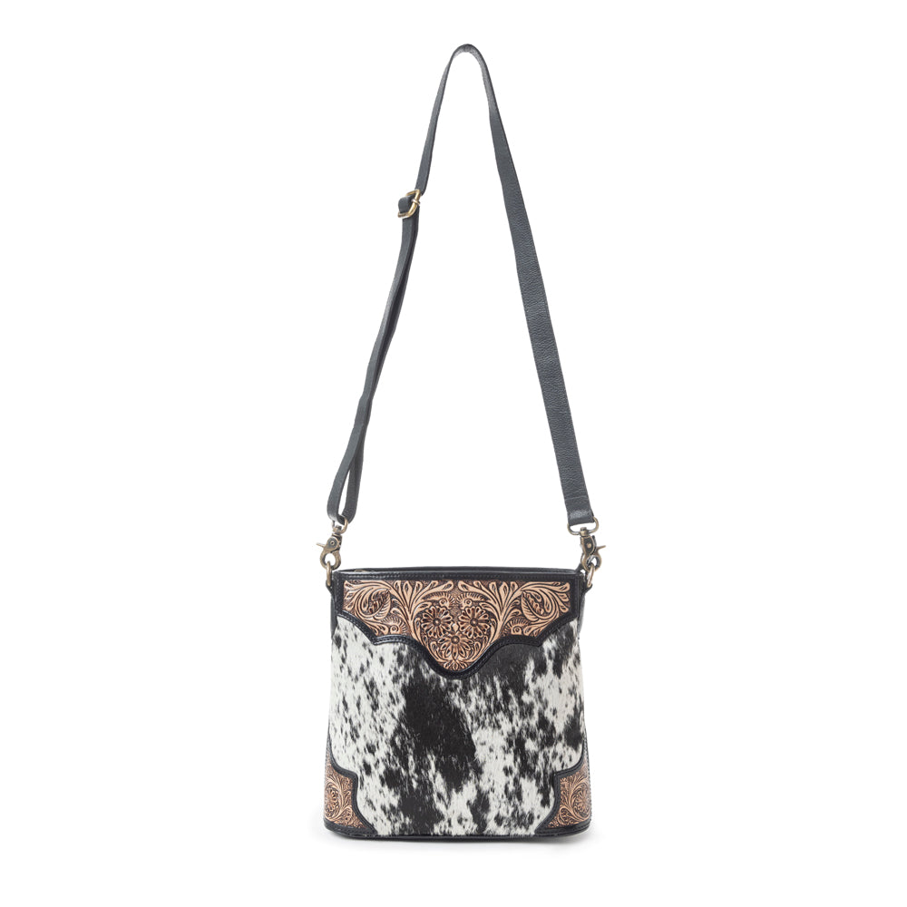 Glorious Rangelands Crossbody Bag In Black And White