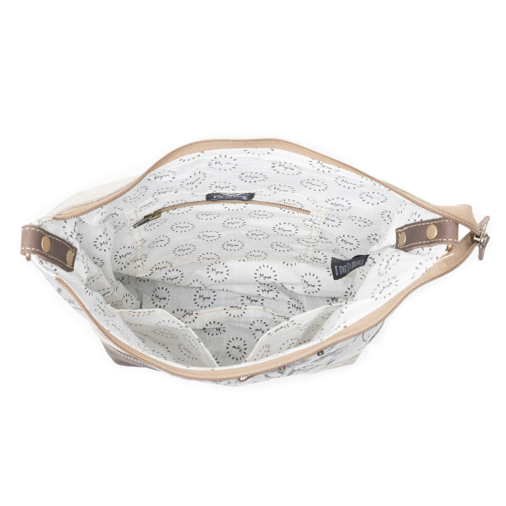 EcoFlora Western Shoulder Bag in Porcelain Bloom