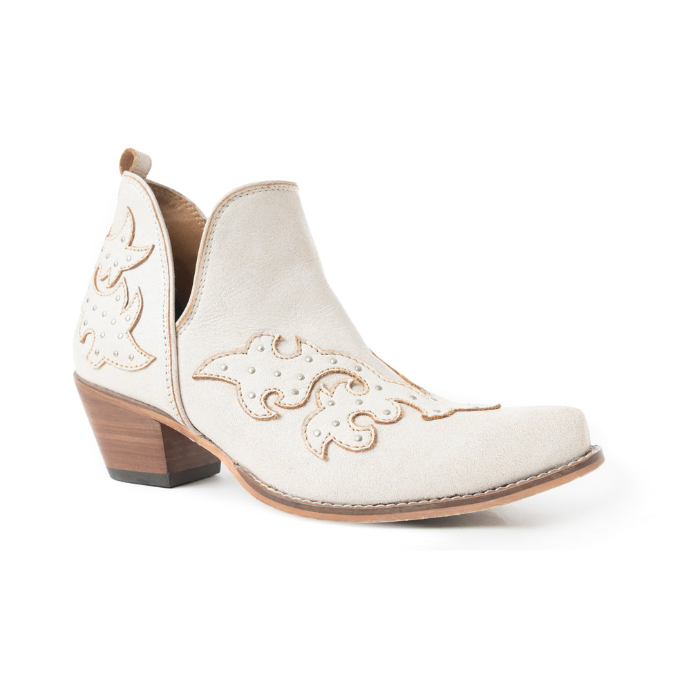 Twin Forks Booties In Crackle White