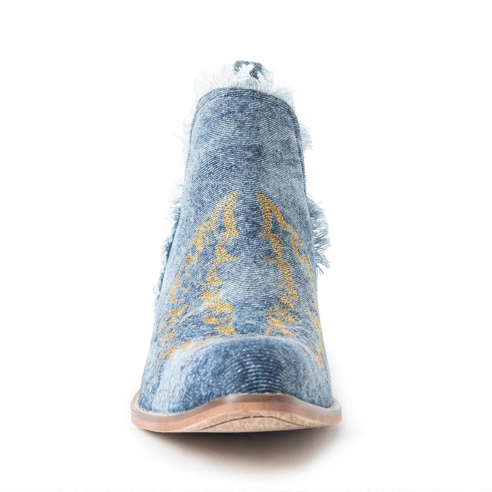 Trail Runner Booties In Denim Blue