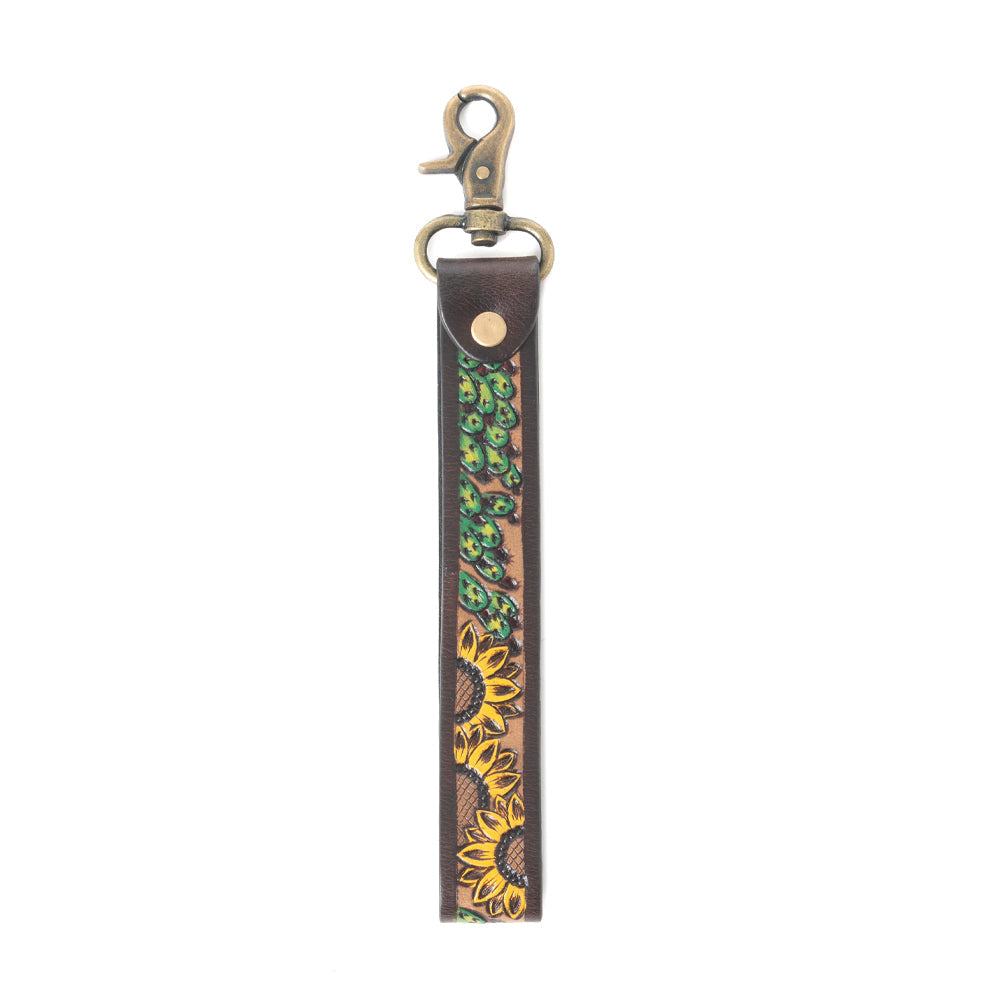 Verdant Vines Tooled Leather Key Fob Variant Combo