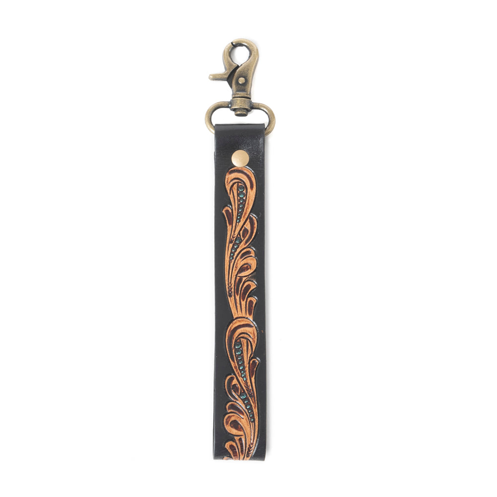 Verdant Vines Tooled Leather Key Fob Variant Combo