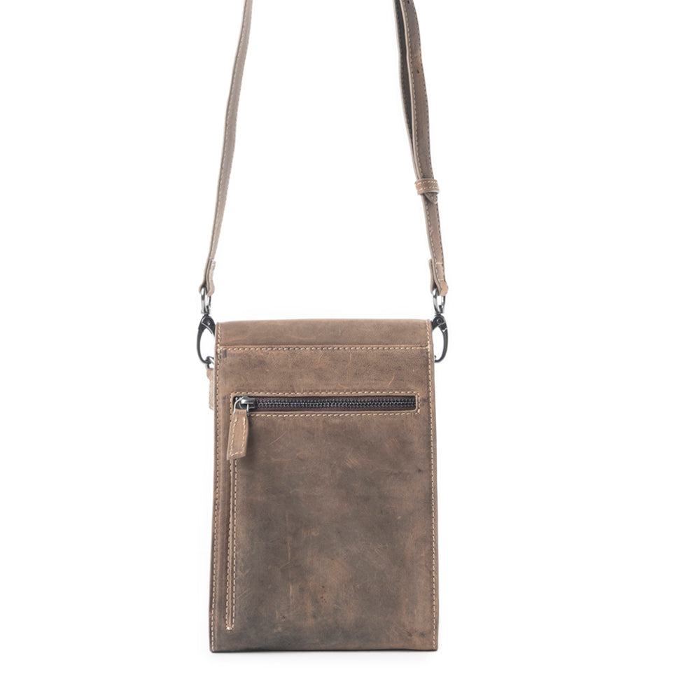 Padrina Trail Leather Bag In Dark Brown