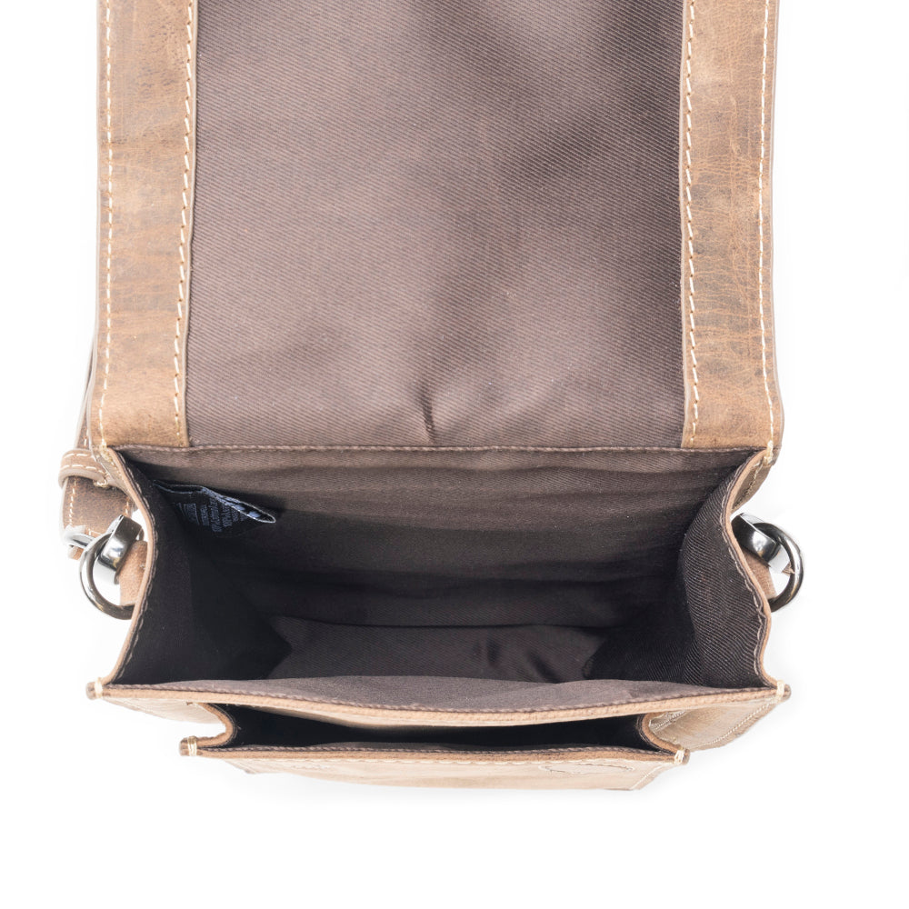 Padrina Trail Leather Bag In Dark Brown