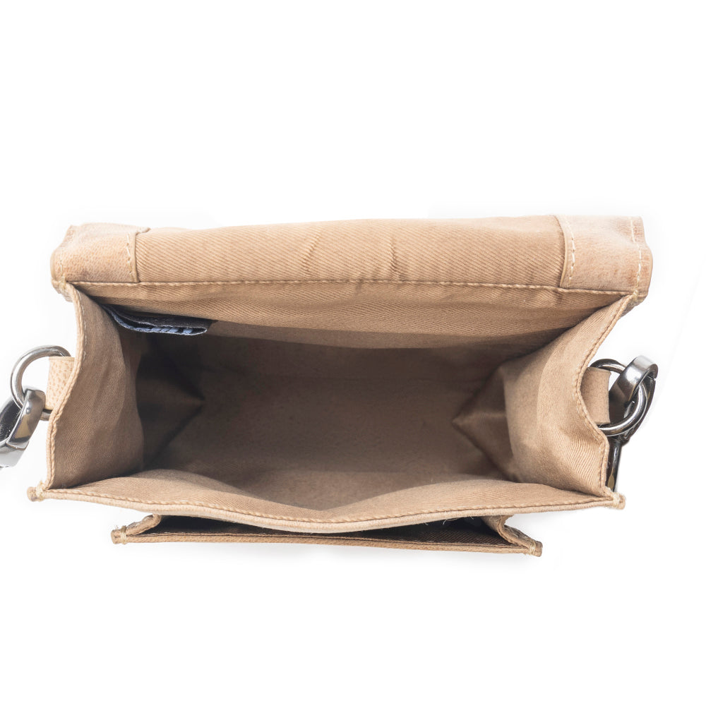 Padrina Trail Leather Bag In Dark Sand