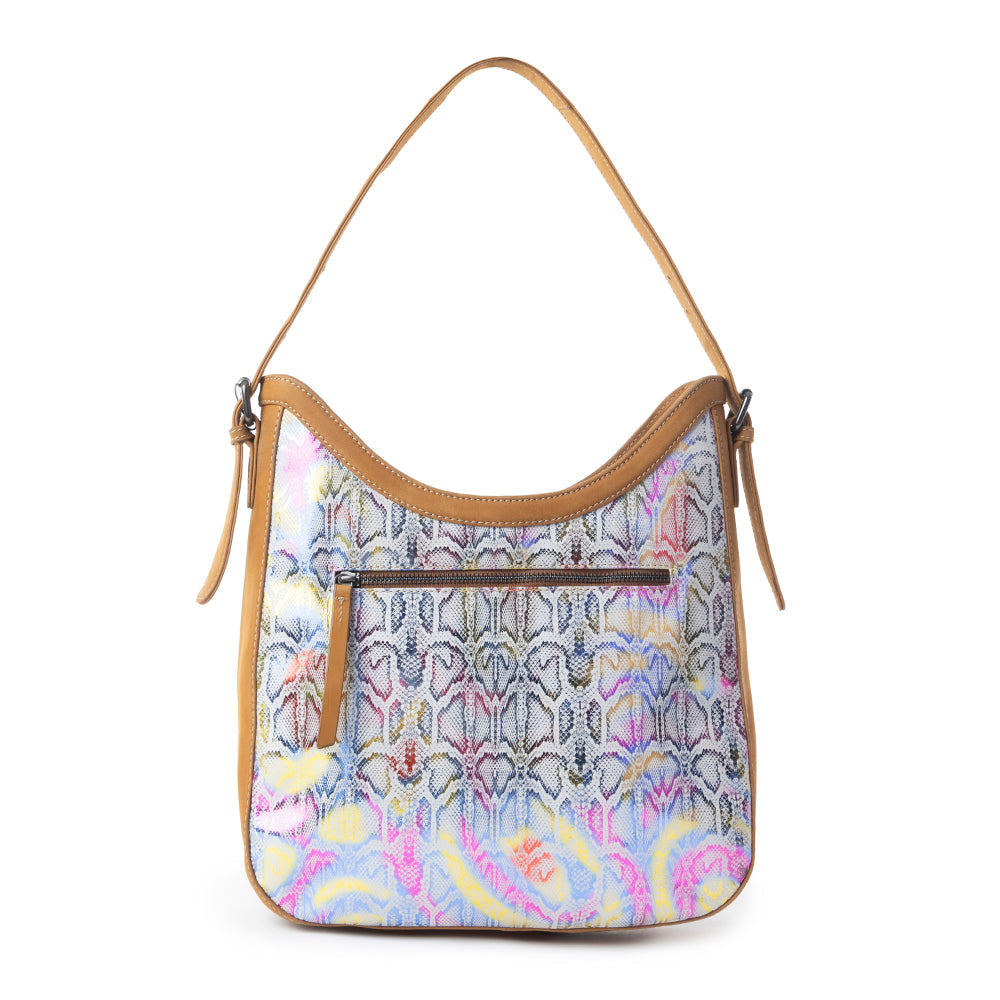 Desert Snow Leopard Leather Bag In White