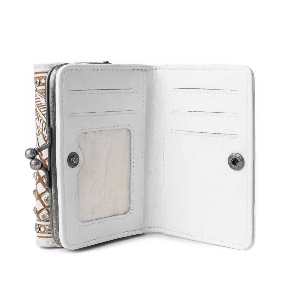 Sparkling Desert Moon Coin Purse In Chocolate White