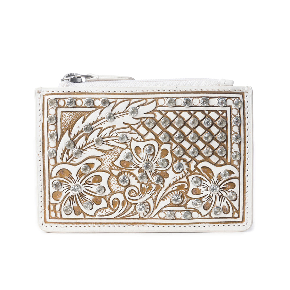 Sparkling Desert Moon Credit Card Holder In Chocolate White