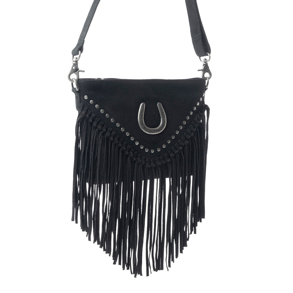 Stallion's Luck Leather Bag In Black