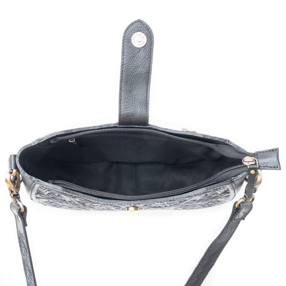 Wildflowers of the Prairie Bag In Black