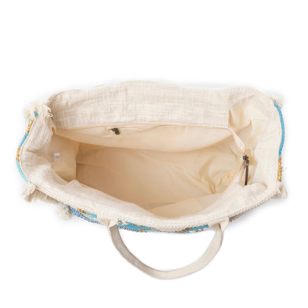 Sonoran Starlight Weekender Bag In Blue & White