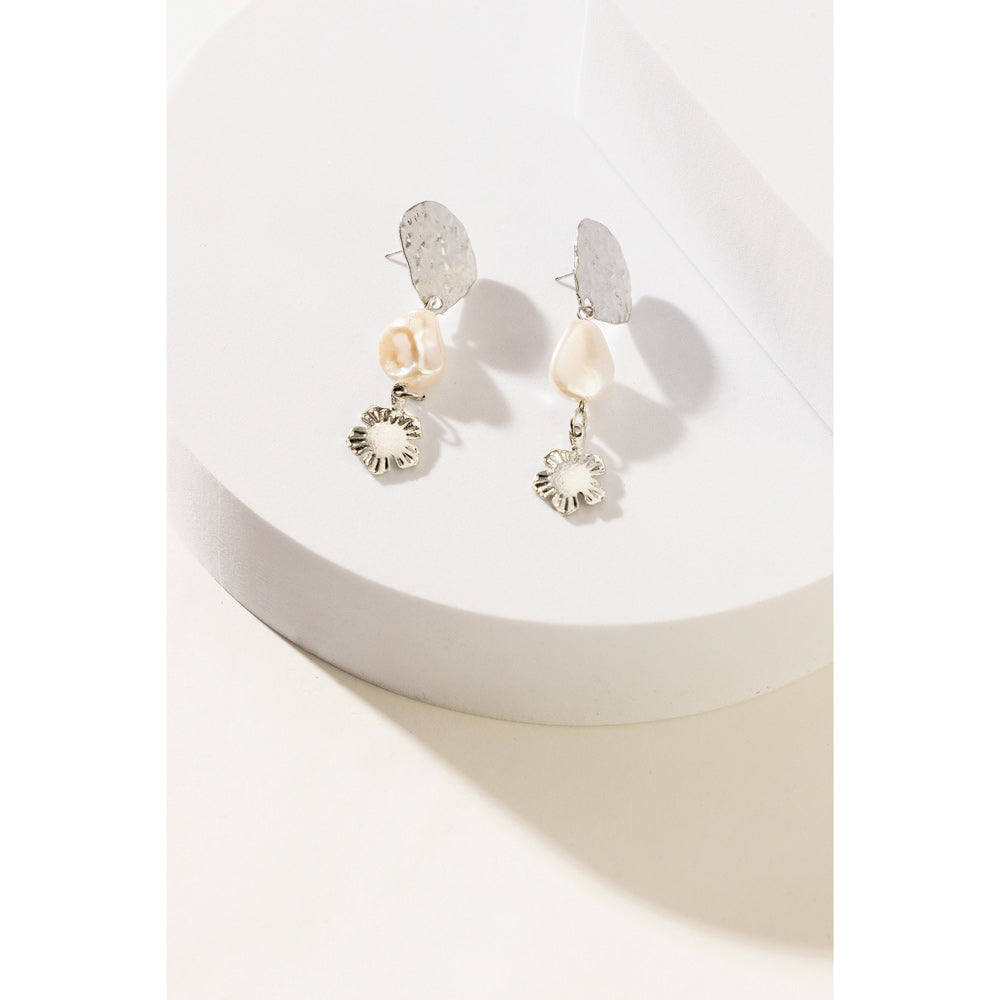 Desert Bloom & Pearl Earrings