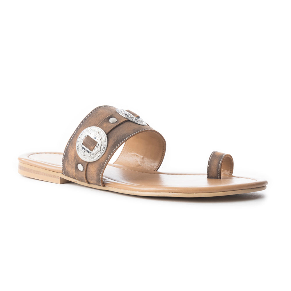 Sagebrush Concho Sandals In Brown