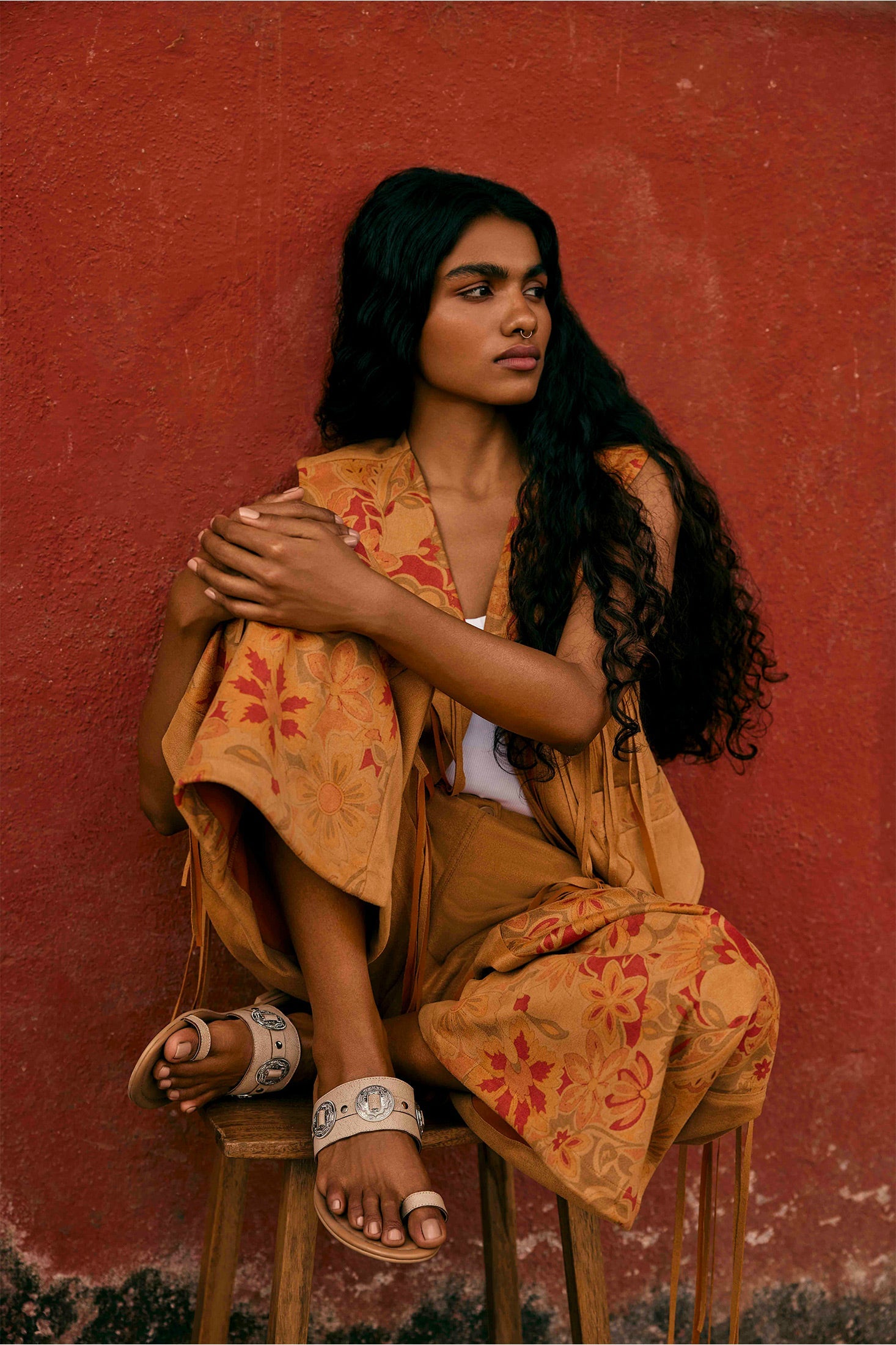 Sagebrush Concho Sandals In White