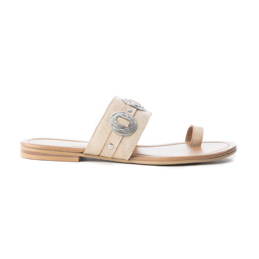 Sagebrush Concho Sandals In White