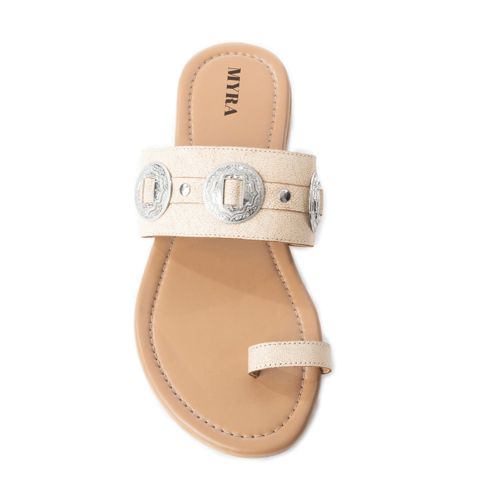 Sagebrush Concho Sandals In White