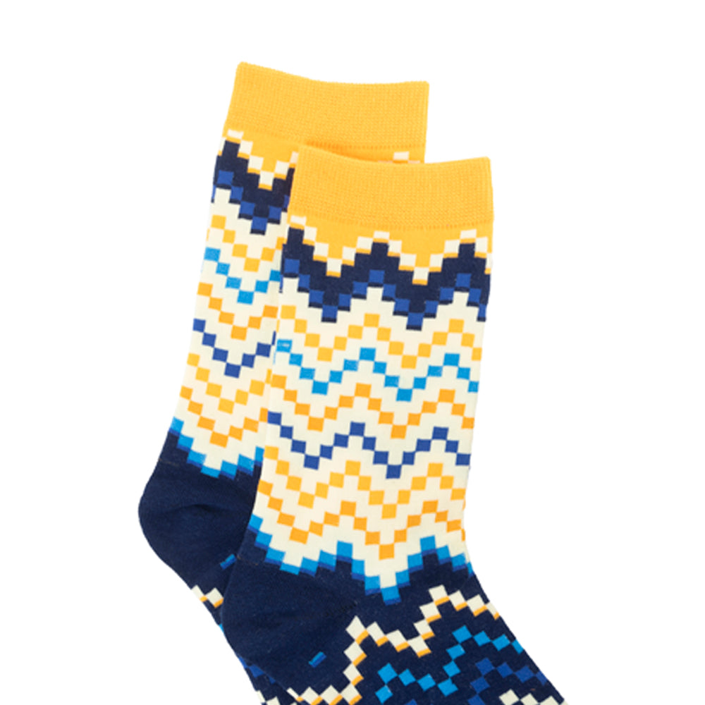 Jade Valley Pixie Socks In Blue & Yellow