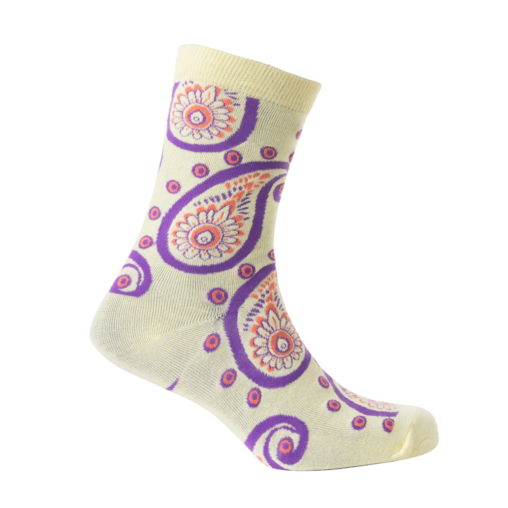 Sunshine Swirl Suzie Socks In Cream