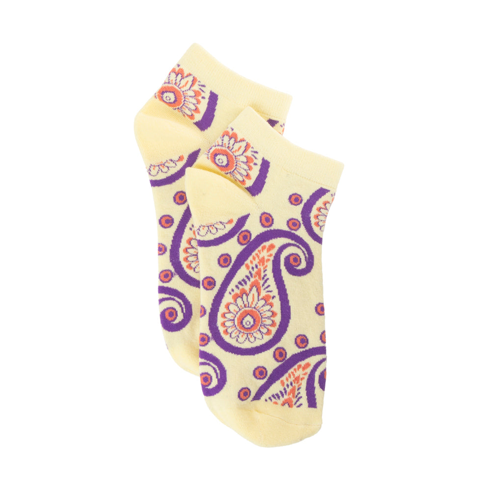 Sunshine Swirl Suzie Ankle Socks In Cream