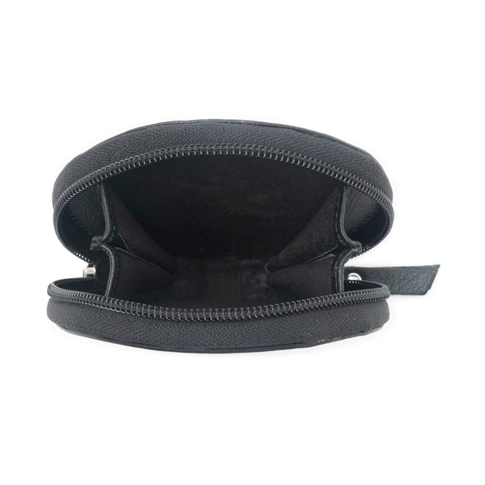 Botanic Bliss Handtooled Leather Coin Pouch in Golden Tan