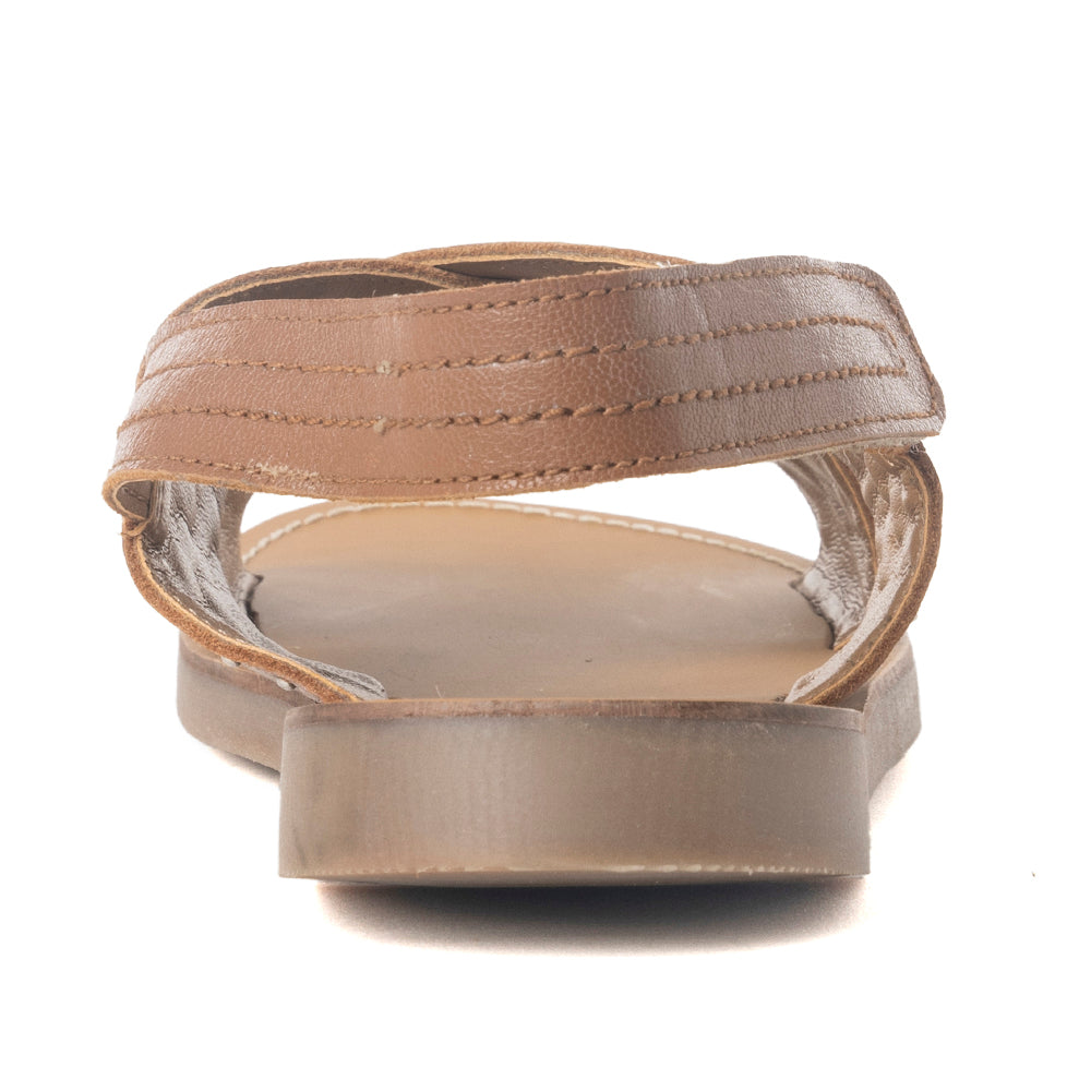 Lilytrail Embroidered Leather Sandals in Tan