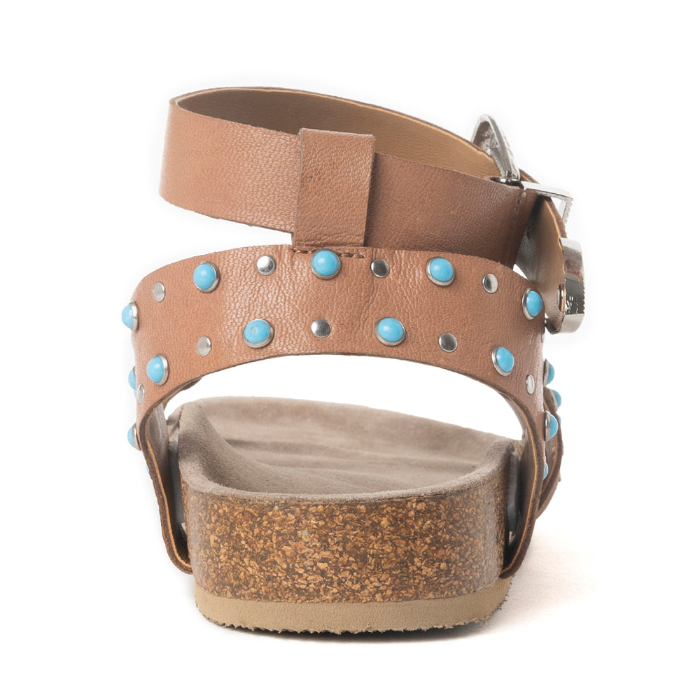 Saddle Ridge Trail Leather Sandals in Light Brown