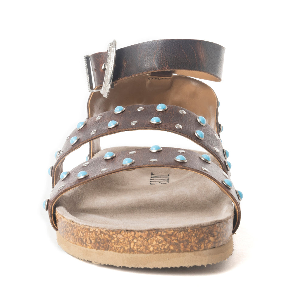 Saddle Ridge Trail Leather Sandals in Dusty Brown