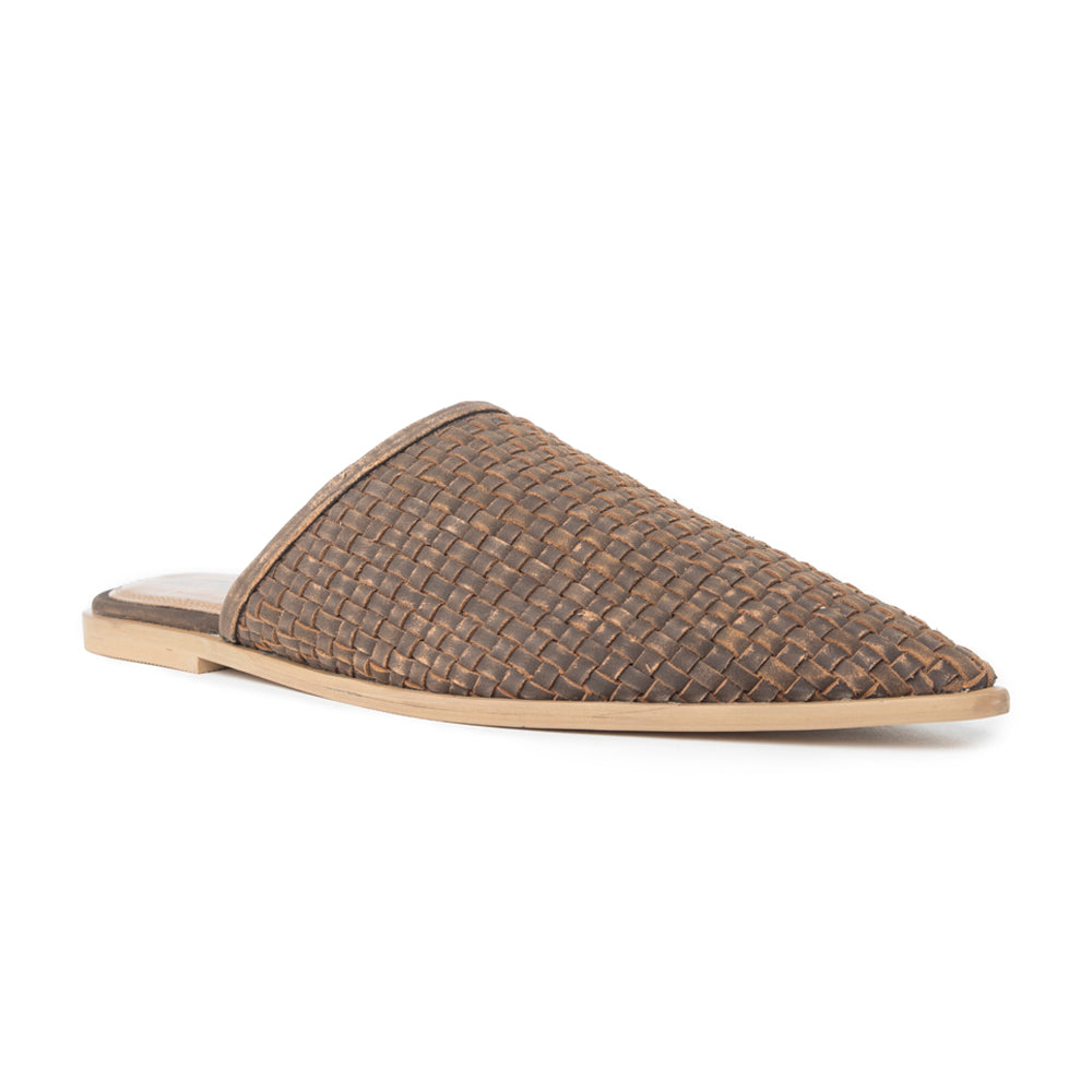 Spurloom Braided Sandals in Espresso Brown