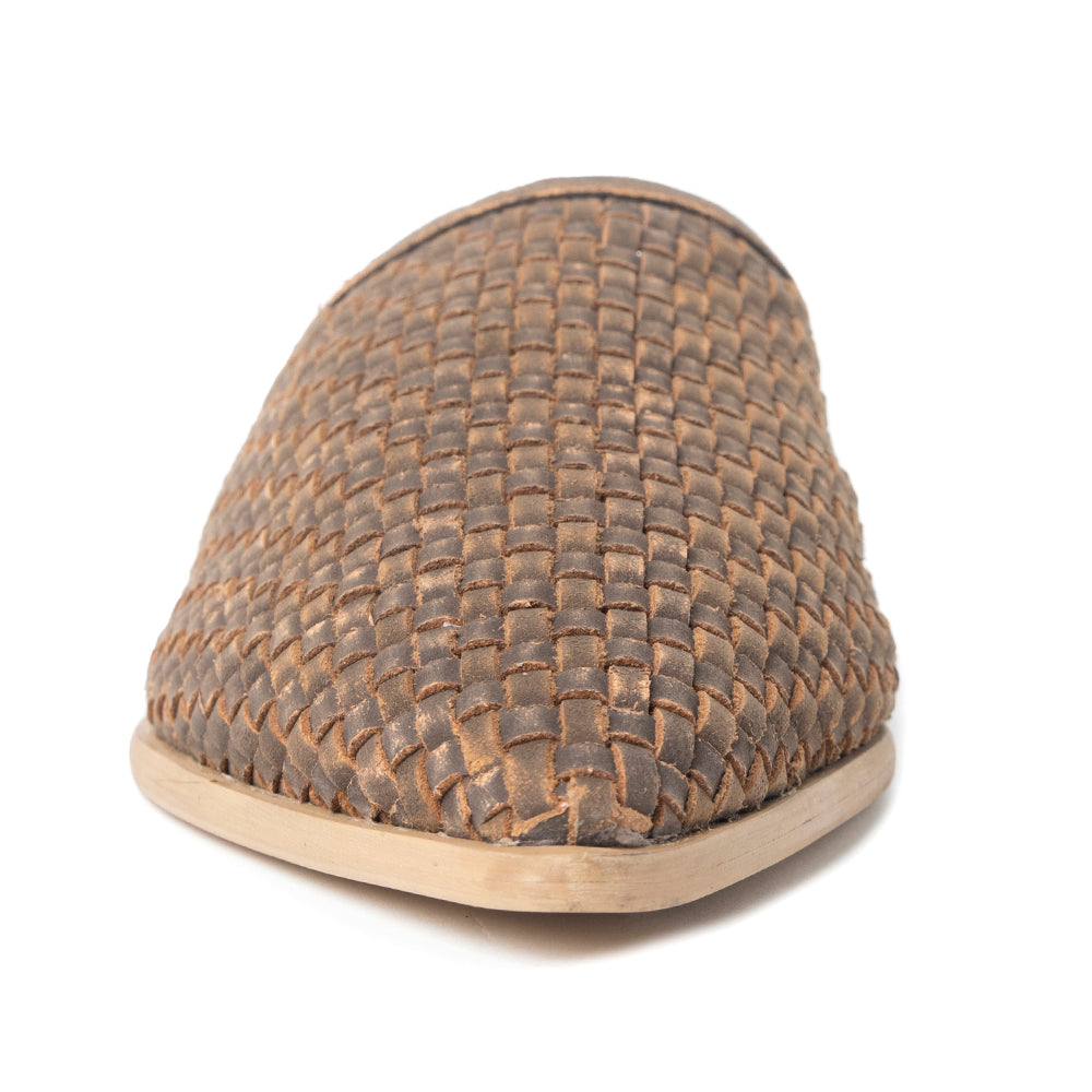 Spurloom Braided Sandals in Espresso Brown