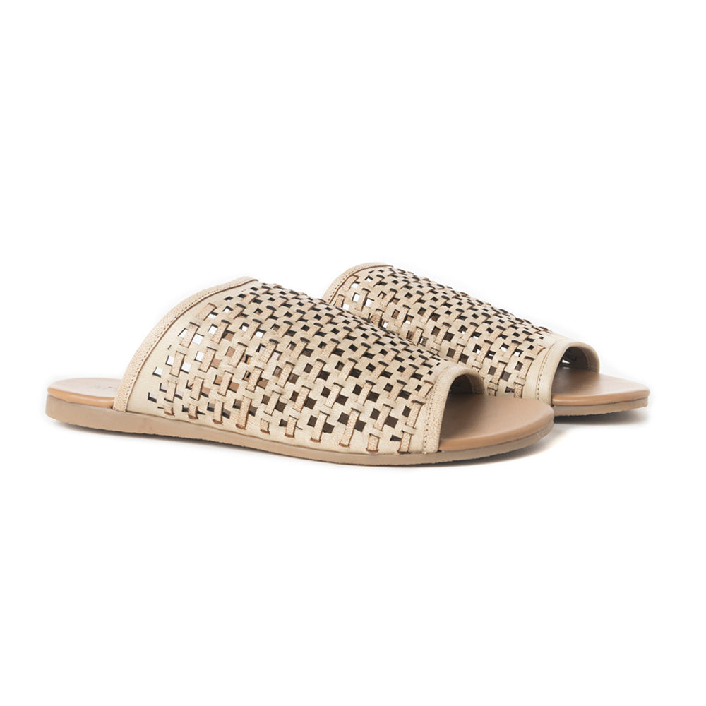 Dawnlace Desert Curve Sandals in  Beige