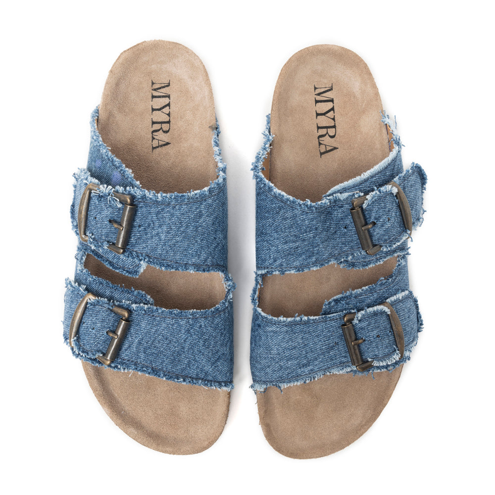Blue Ridge Denim Sandals in Dusty Indigo