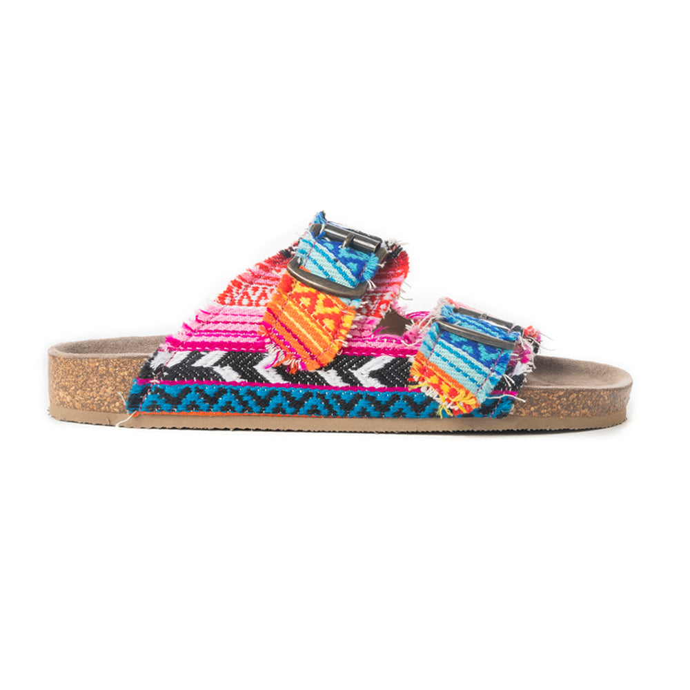 Ridge Denim Sandals in Multicolor