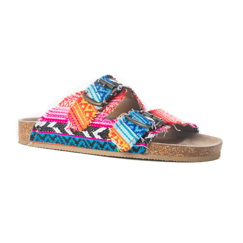 Ridge Denim Sandals in Multicolor