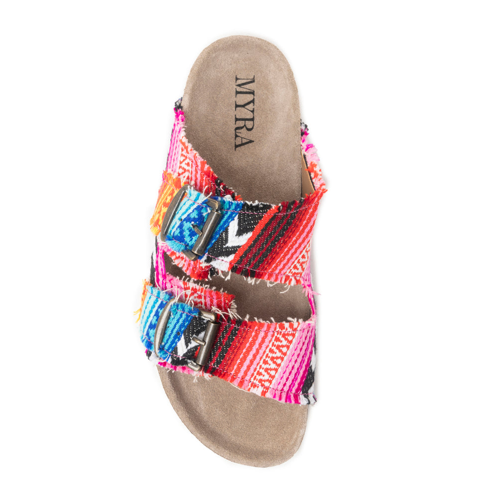 Ridge Denim Sandals in Multicolor