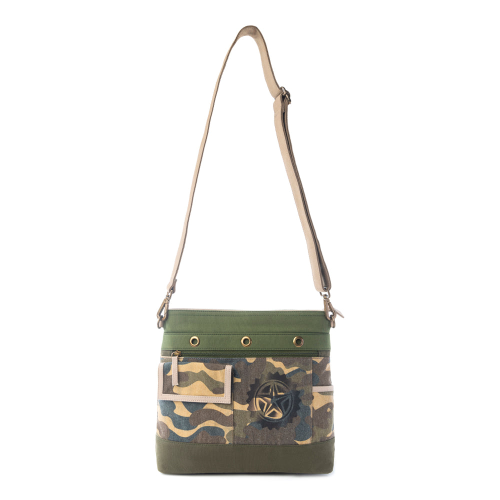 Ranger’s Day Crossbody Bag in Army Camo Green
