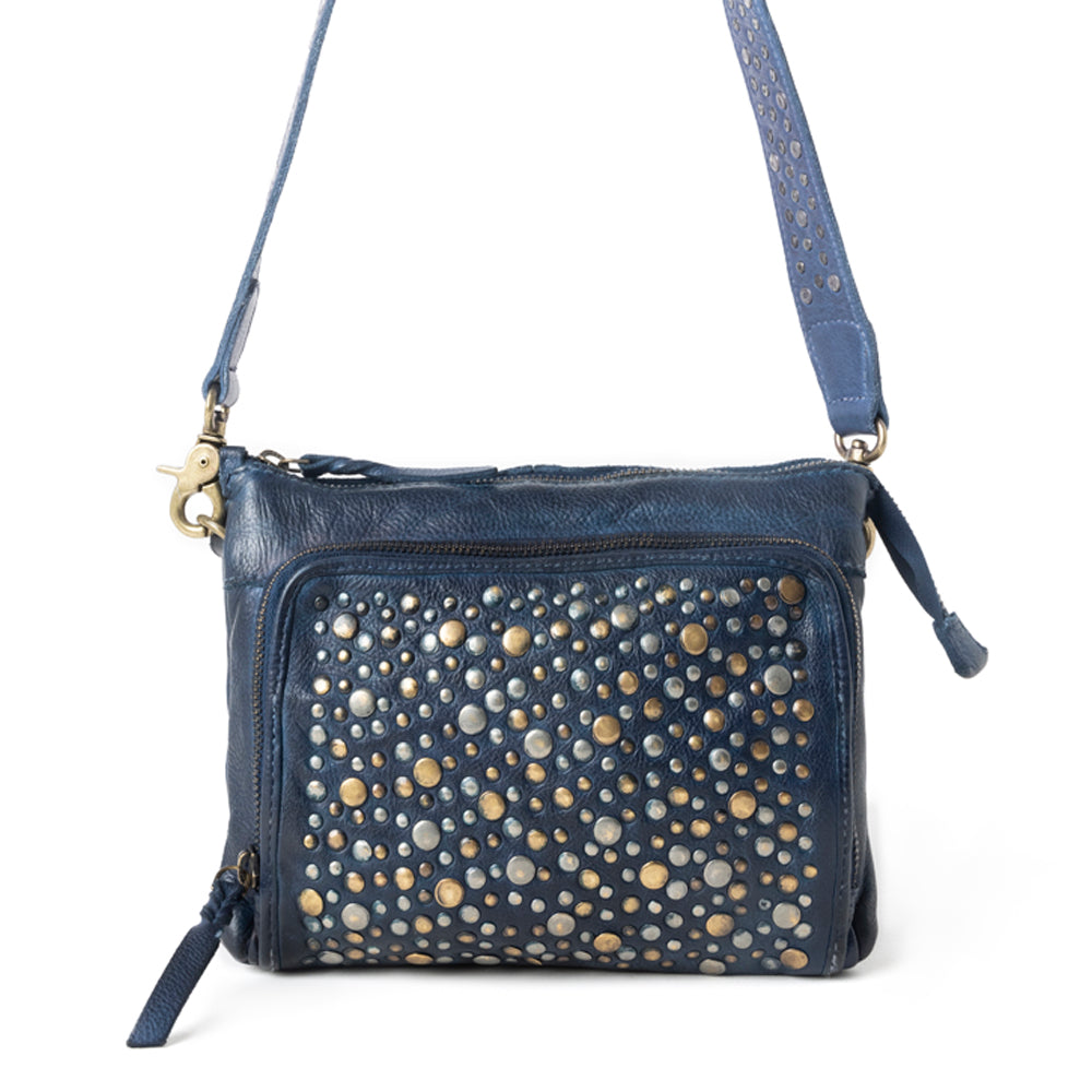 Mossveil Leather Bag in Blue