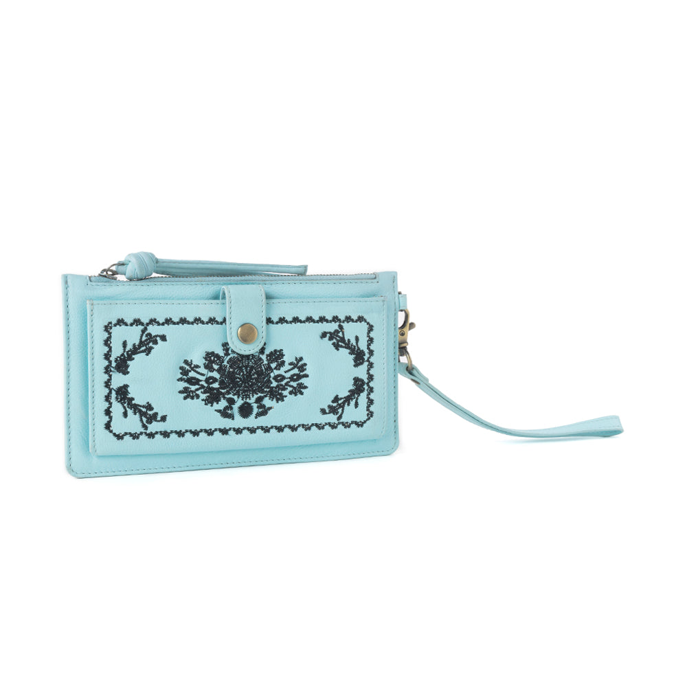 Azure Mesa Leather Wallet Variant Combo