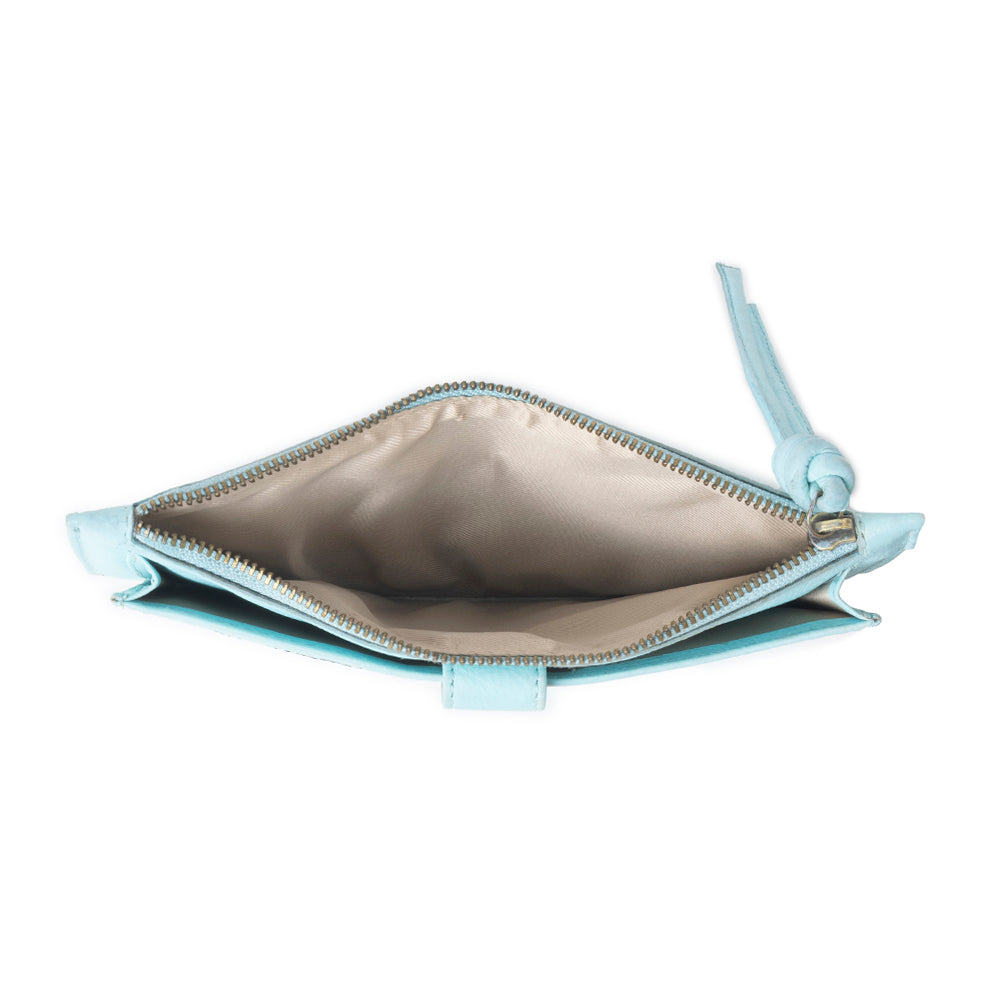 Azure Mesa Leather Wallet in Rodeo Blue