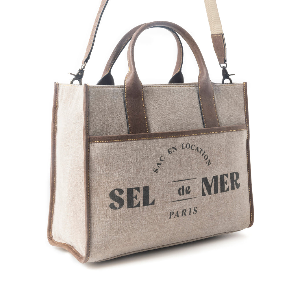 Sel de Mer Shoulder Bag in Old Mill White