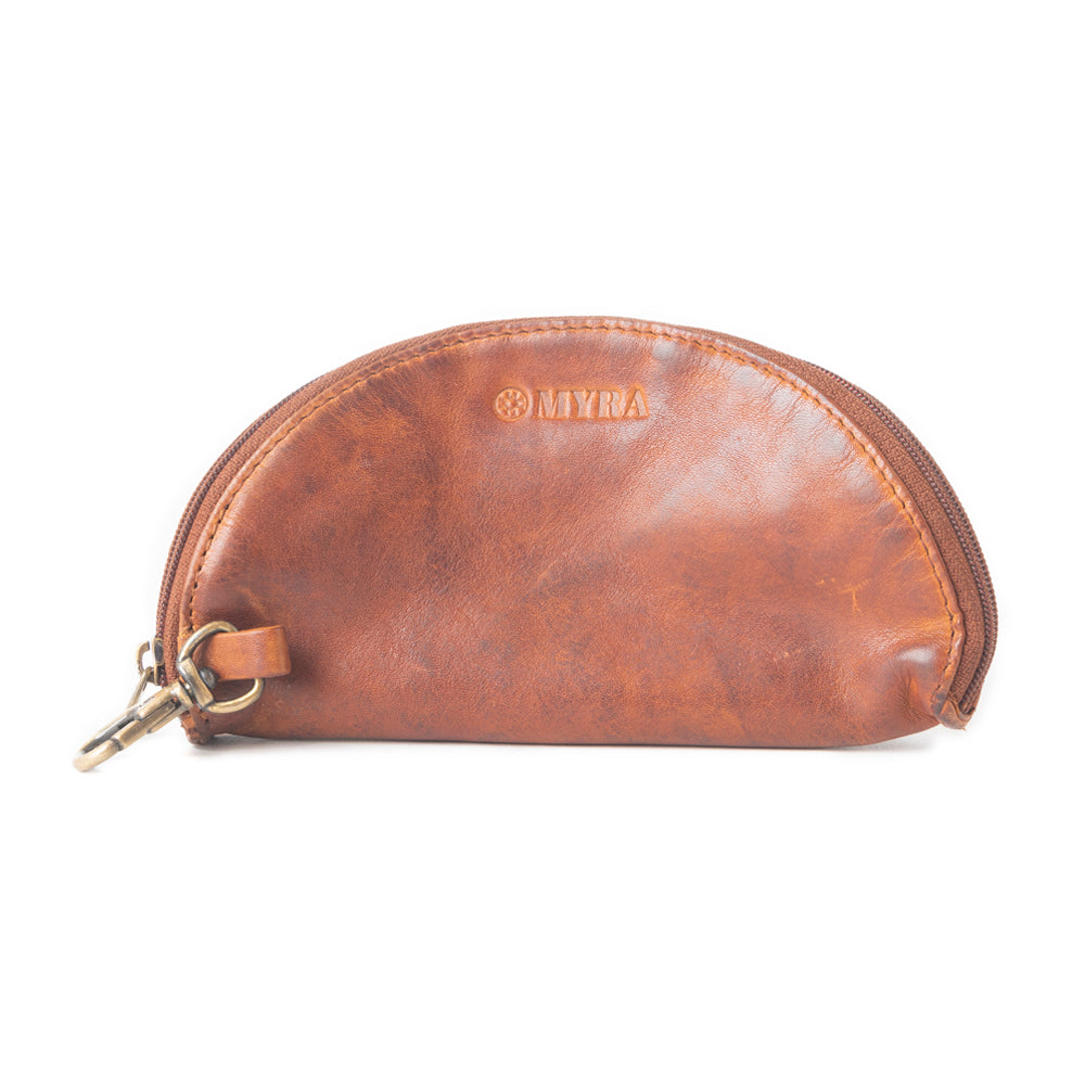 Eclipse Charm Leather Sunglass Case in Brown