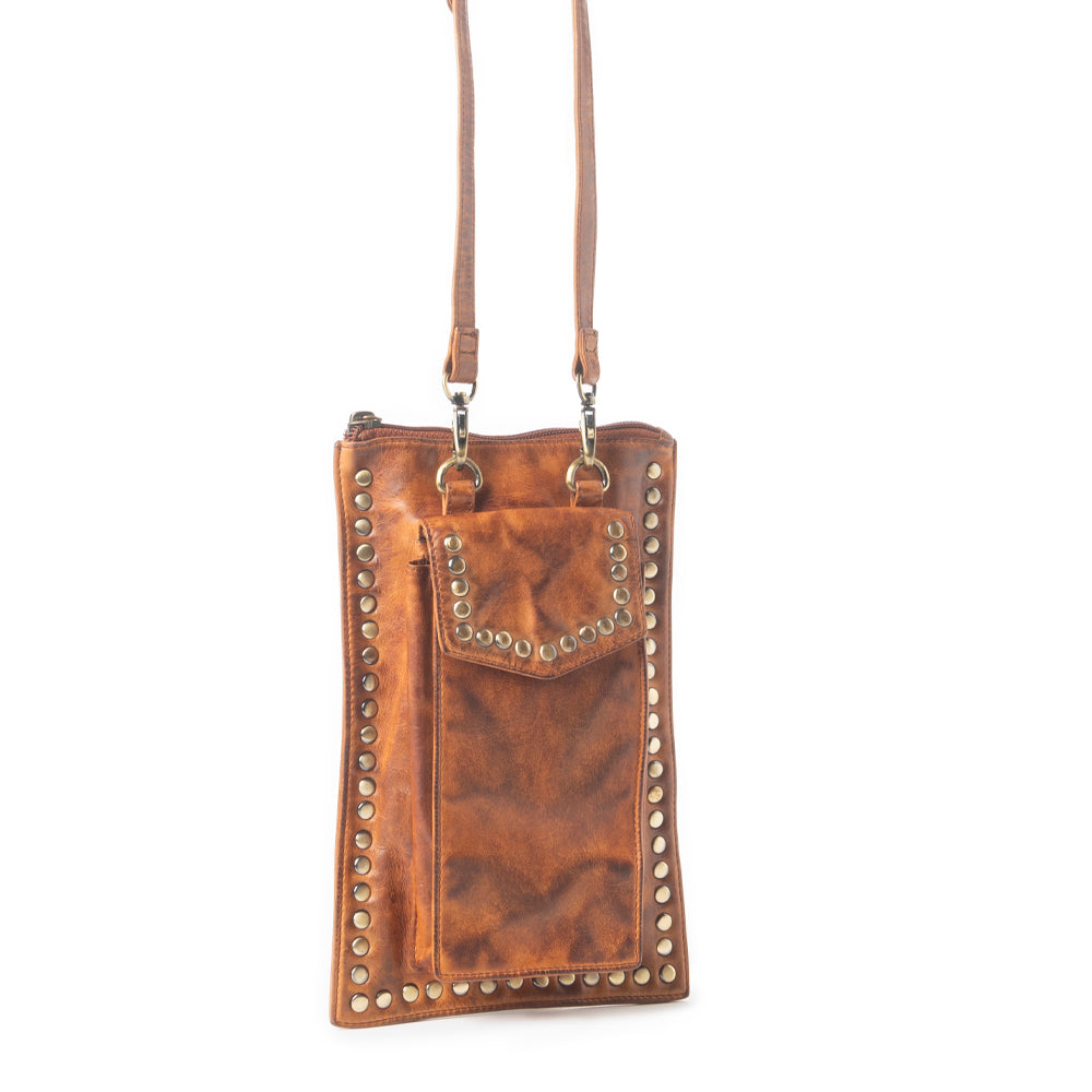 Western Wanderer Leather Bag in Burnt Honey