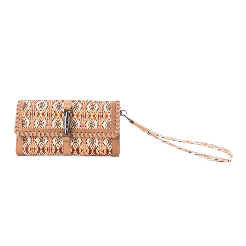Sonora Sunset Western Woven Wallet in Desert Sage
