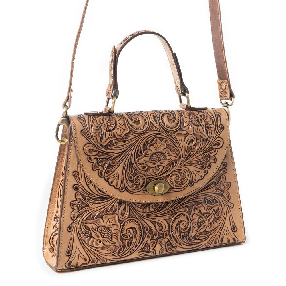 Savannah Scroll Handtooled Leather Bag Variant Combo