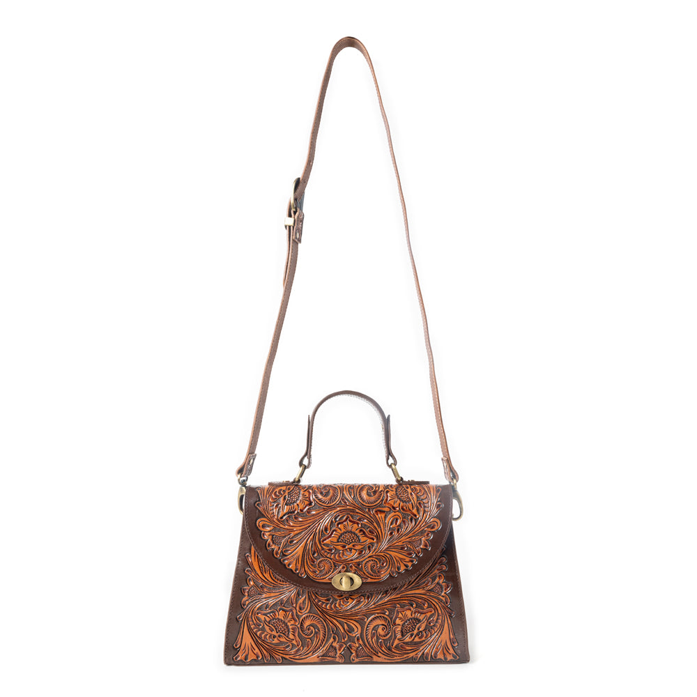 Savannah Scroll Handtooled Leather Bag Variant Combo