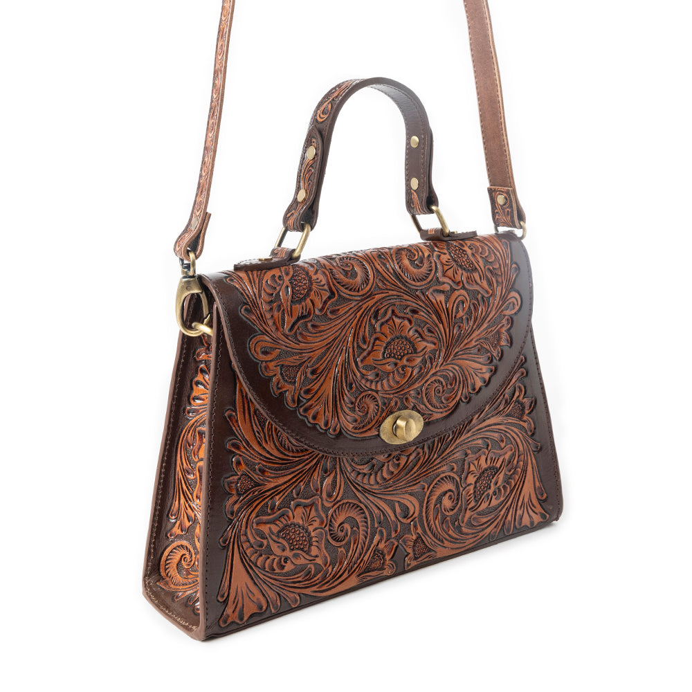 Savannah Scroll Handtooled Leather Bag Variant Combo