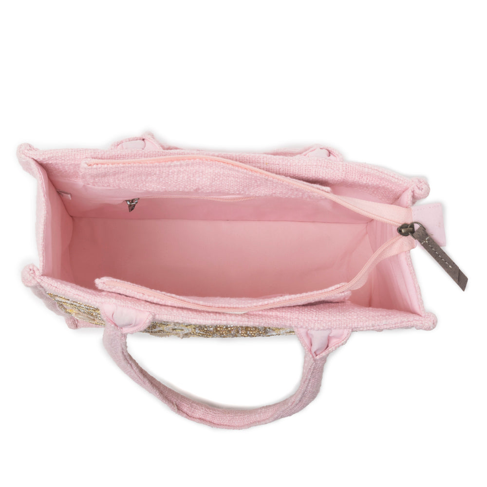 Gypsy Lace Canvas Bag in Light Pink