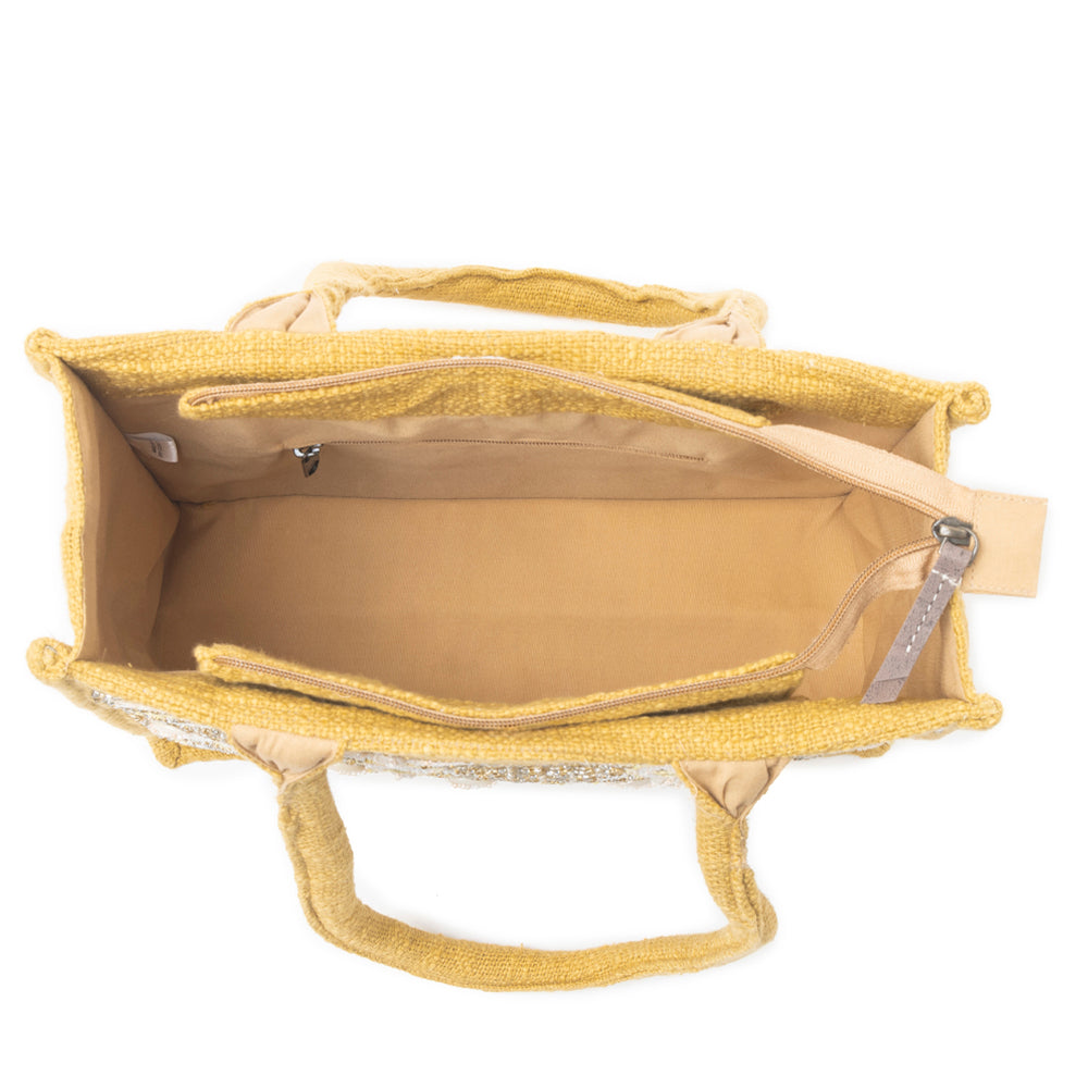 Gypsy Lace Canvas Bag in Yellow