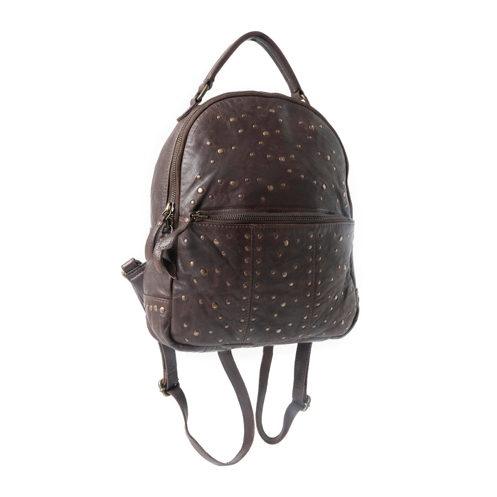 Midnight Rodeo Leather Backpack in Espresso Brown